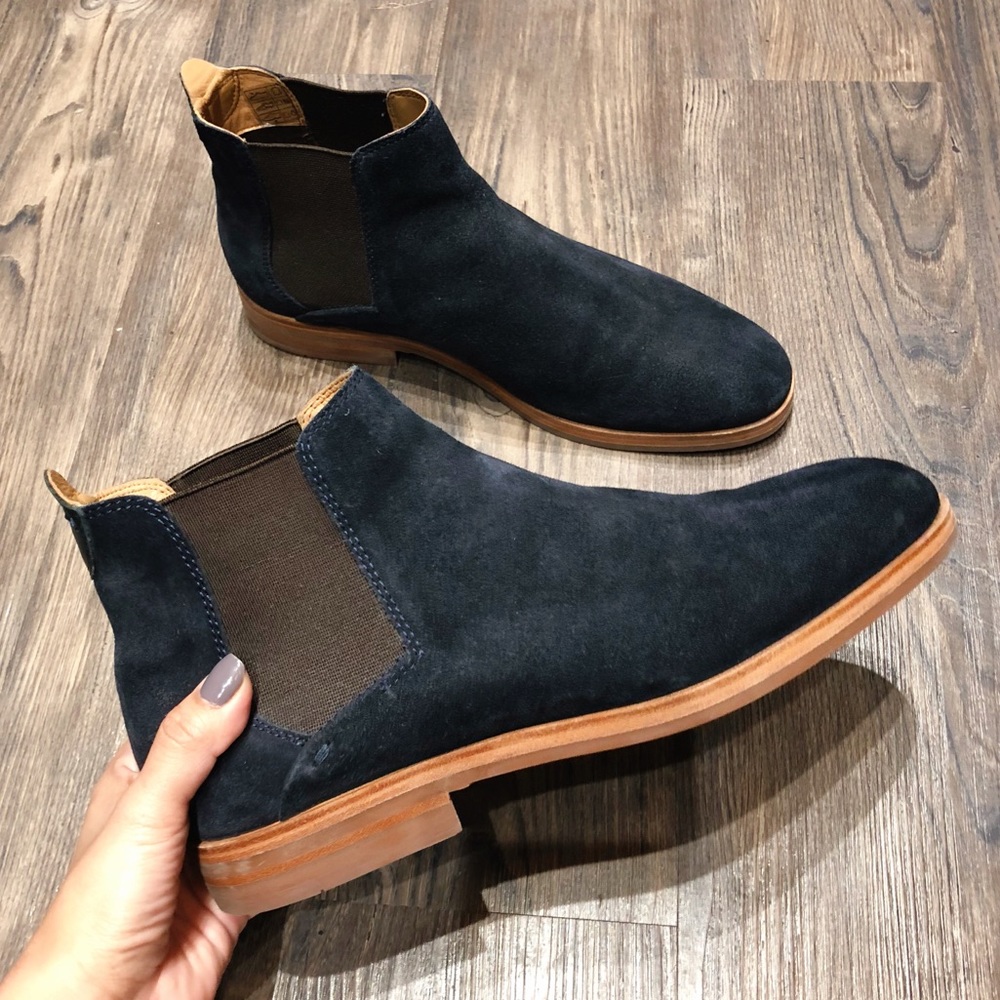 Hudson Men’s CHELSEA TONTI BOOT - NAVY SUEDE - Picture 1 of 7